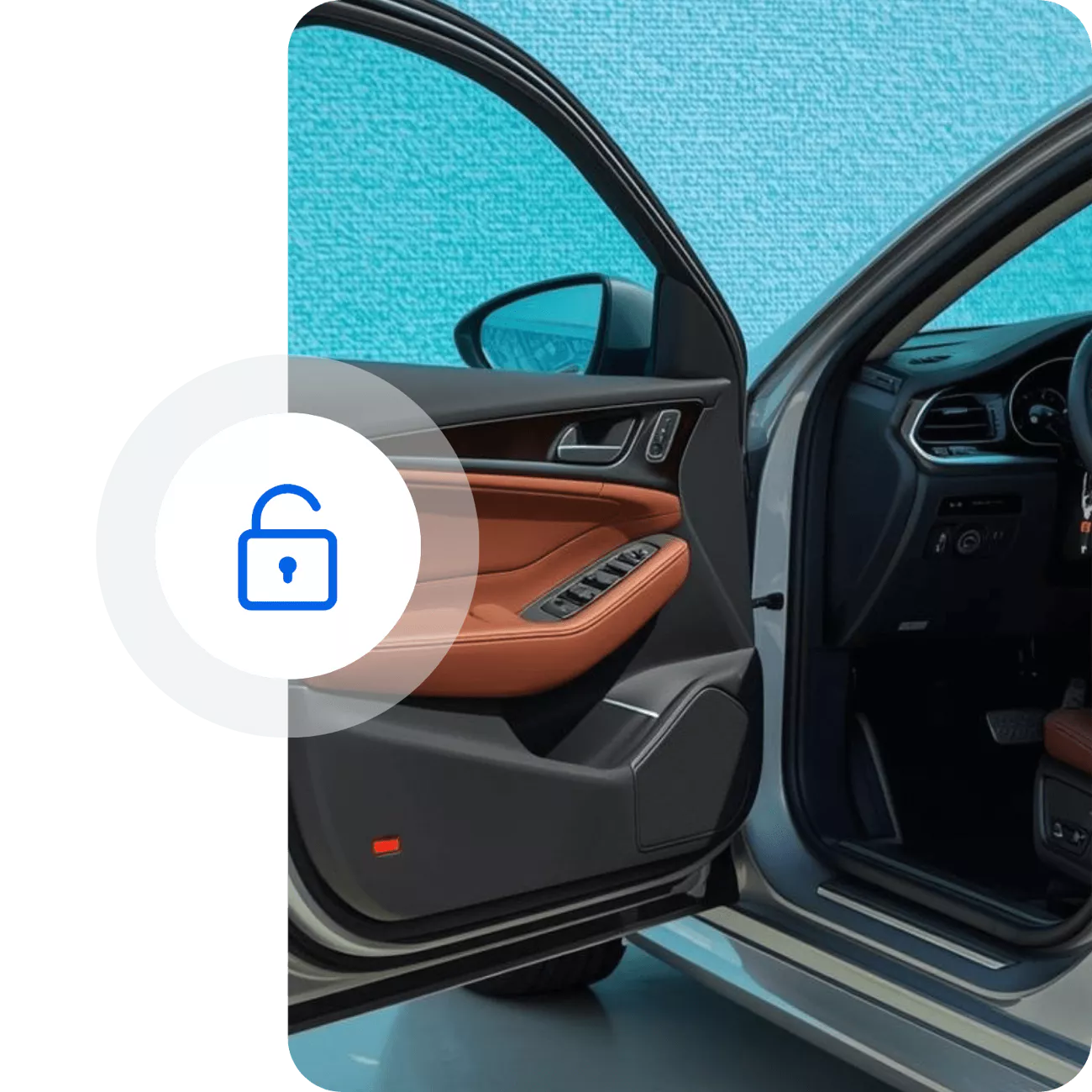 Image of car with lock icon