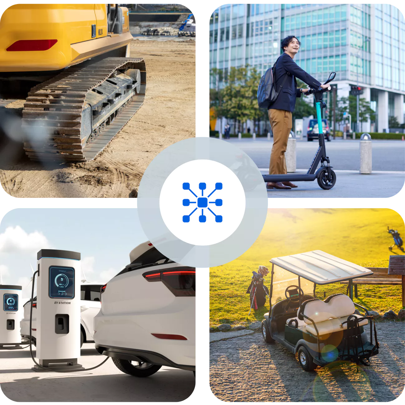 Image of multiple vehicle integrations for the hero section